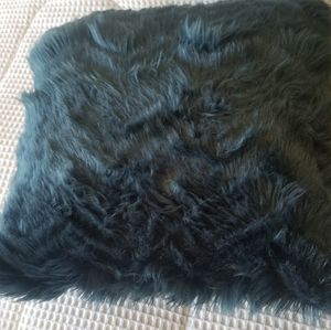 Anthropologie faux fur pillow